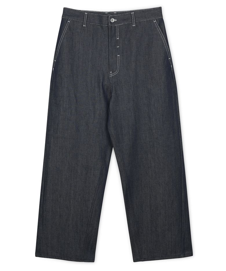 Stitch raw denim