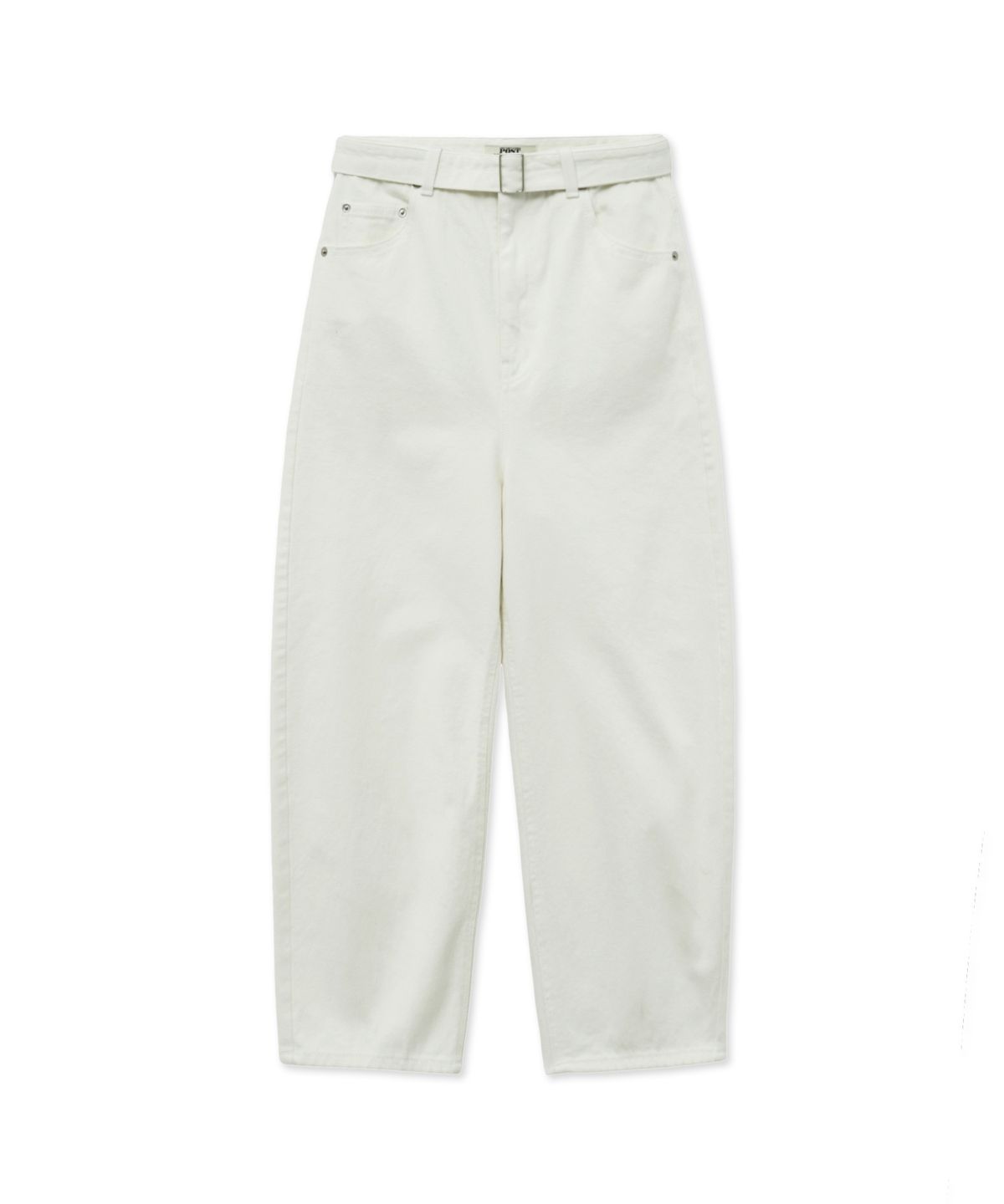 더 새터데이 이브닝 포스트(THE SATURDAY EVENING POST) Balloon Belted Denim Trousers_Cream