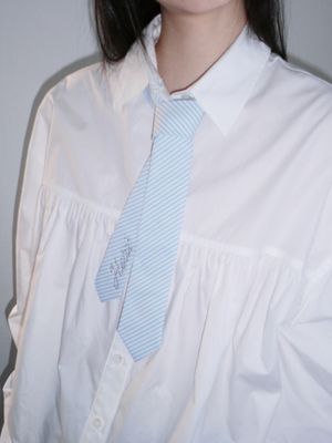 스쿨 걸 타이 (스카이 스트라이프)