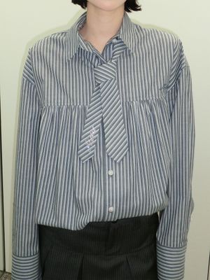 스쿨 걸 타이 (블루 멀티)