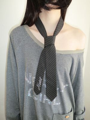 스쿨 걸 타이 (블랙 멀티)