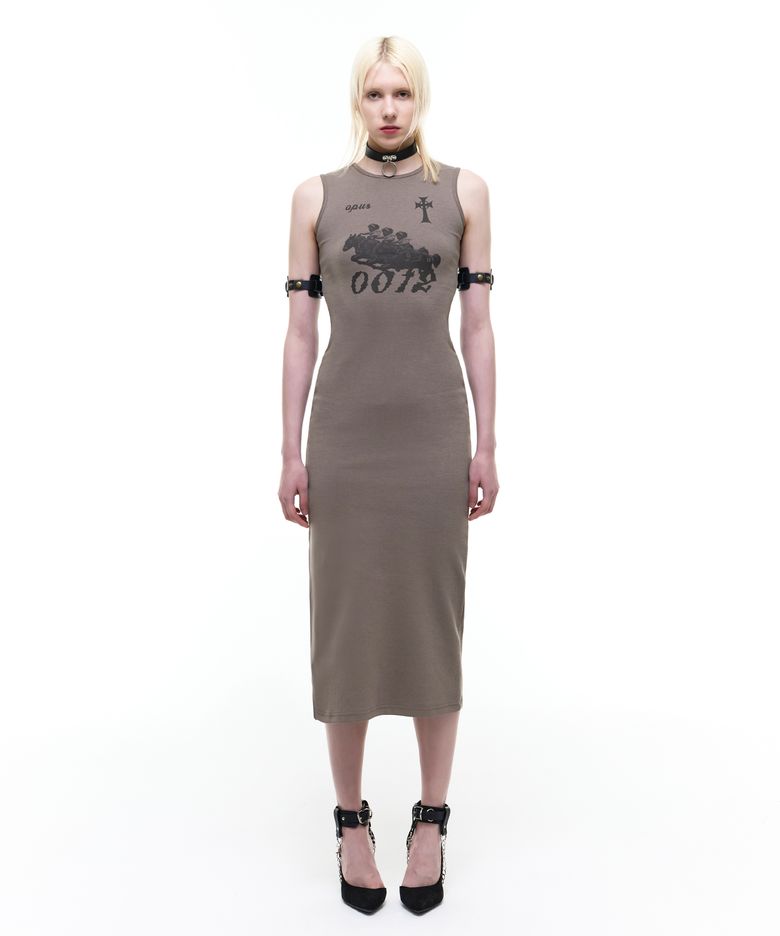 Op. 07 G-0012 MAXI DRESS BEIGE
