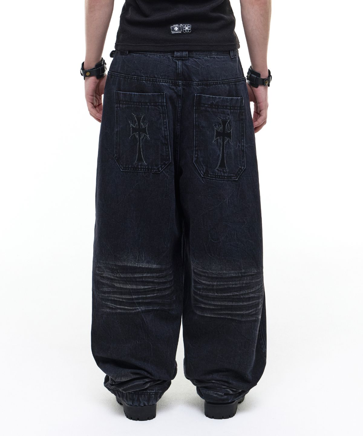 오퍼스 0012(OPUS 0012) Op. 09 PIERCE LIQUID DENIM PANTS BLACK