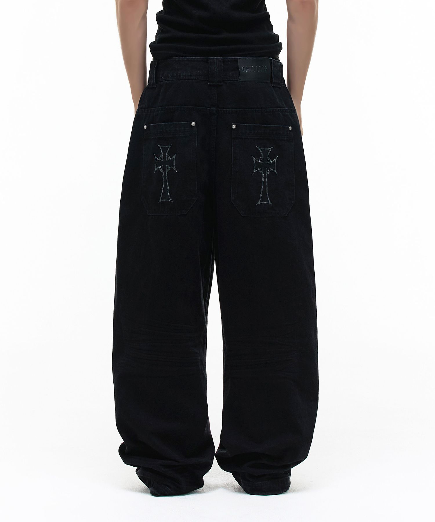 MUSINSA | OPUS 0012 Op. 09 SIG LIQUID DENIM PANTS BLACK