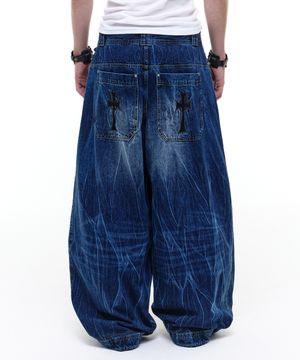 Op. 09 SAVANNA MELTED DENIM PANTS M/BLUE