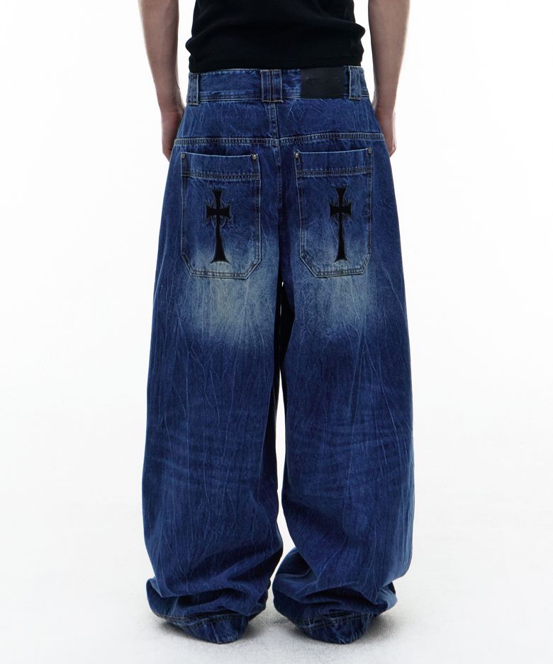 Op. 09 SAVANNA MELTED DENIM PANTS M/BLUE
