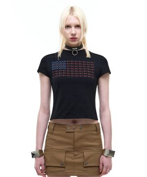 Op. 07 GLORY CROP T-SHIRTS BLACK