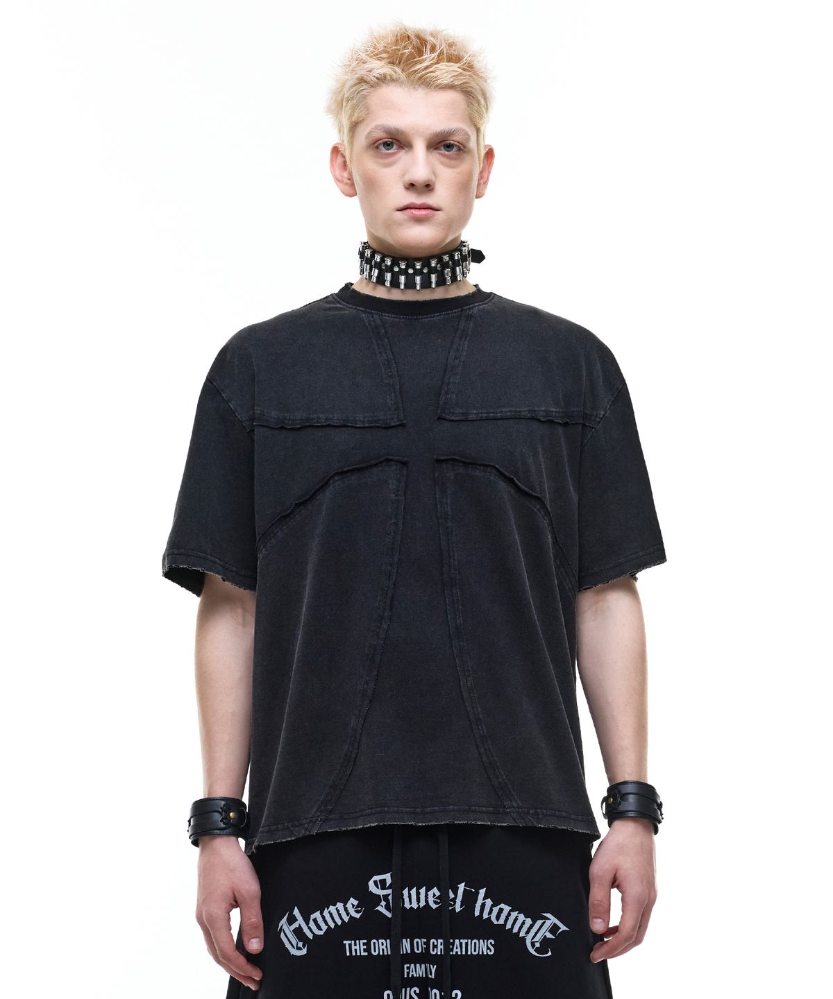 오퍼스 0012(OPUS 0012) Op. 07 SYMBOLIC WASHED T-SHIRTS BLACK