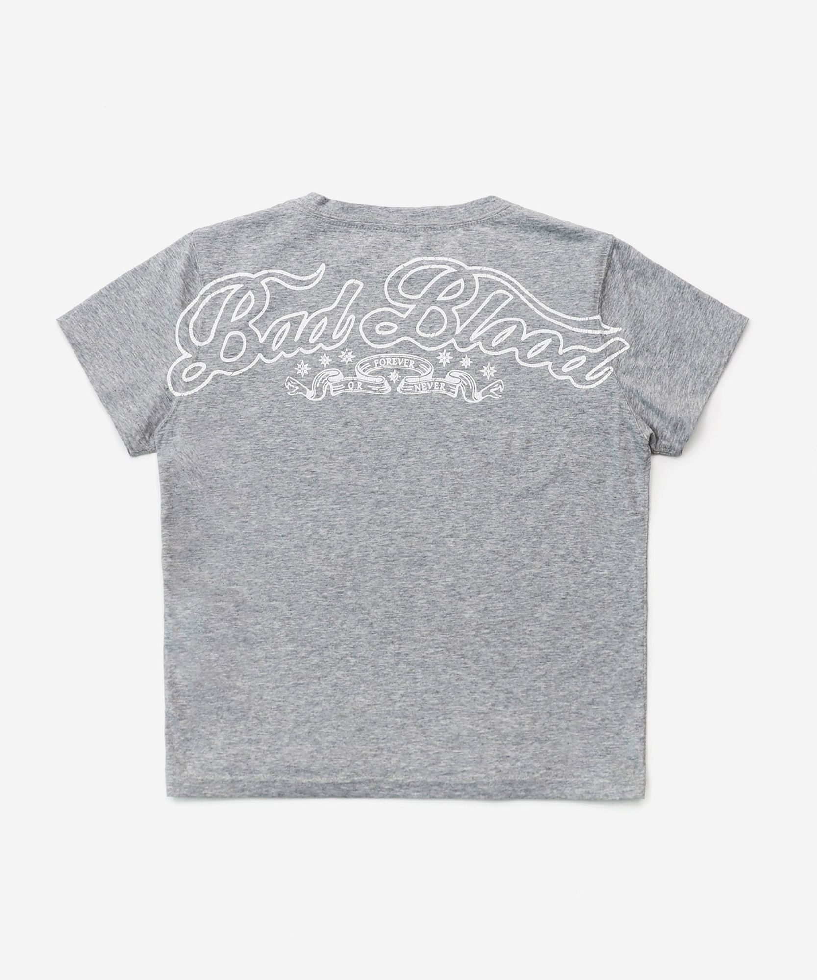 MUSINSA | BADBLOOD Mystic 1/2 Print T-Shirt Slim Fit - Grey