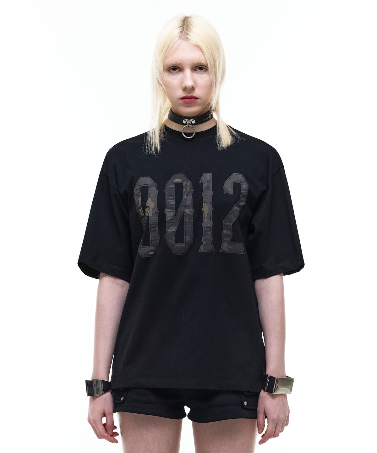 오퍼스 0012(OPUS 0012) Op. 07 CAMO PATCHED T-SHIRTS BLACK