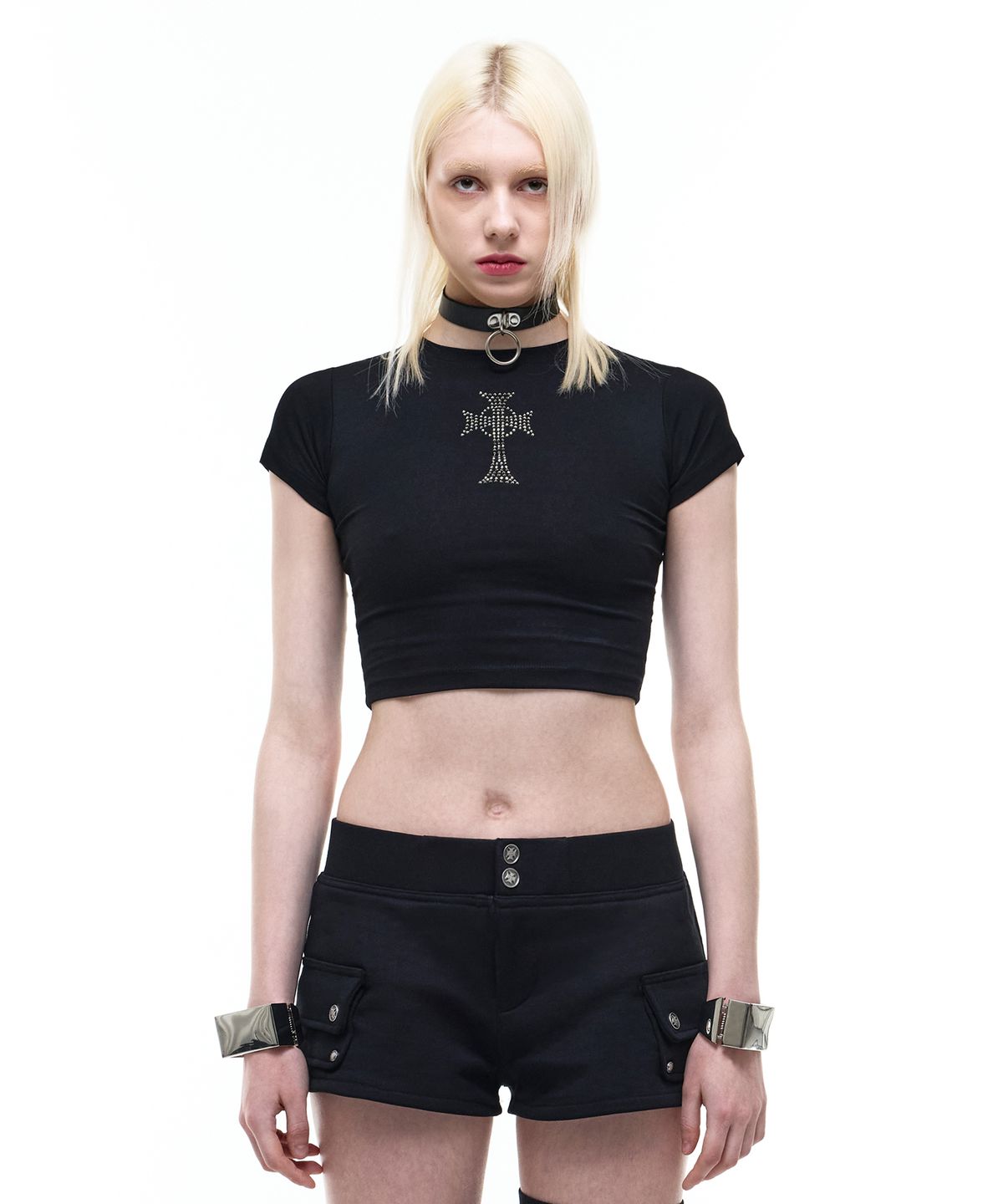 오퍼스 0012(OPUS 0012) Op. 07 NFR CROP T-SHIRTS BLACK