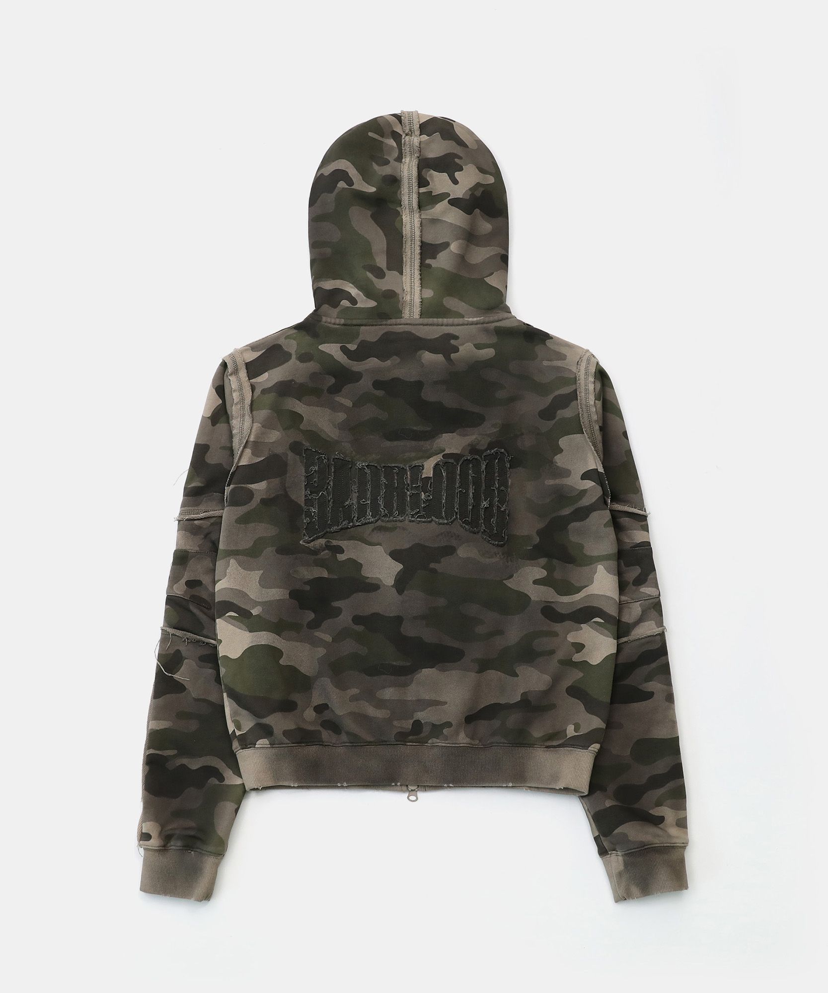 MUSINSA | BADBLOOD Low Edge Hoodie Slim Fit - Light Camo