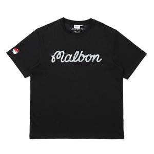 말본 그라데이션 유니 라운드 티셔츠 BLACK