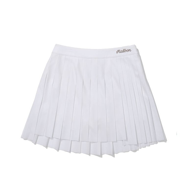 언발란스 플리츠 스커트 OFF WHITE (WOMAN)
