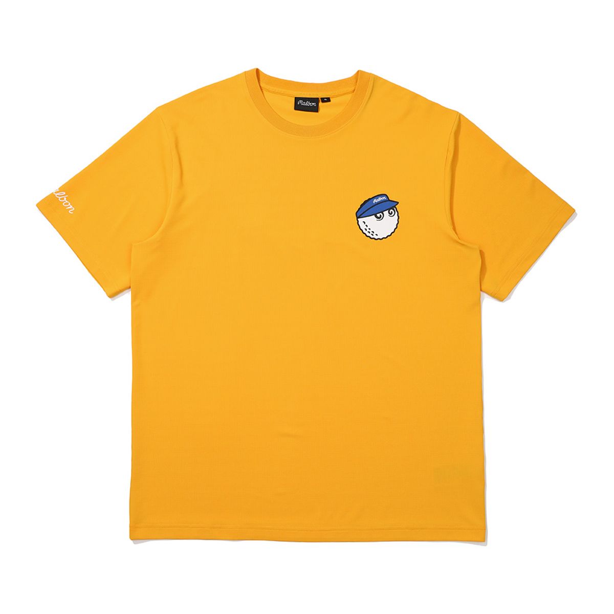 말본 골프(MALBON GOLF) 르 클럽 두 말본 라운드 티셔츠 MUSTARD (MAN)