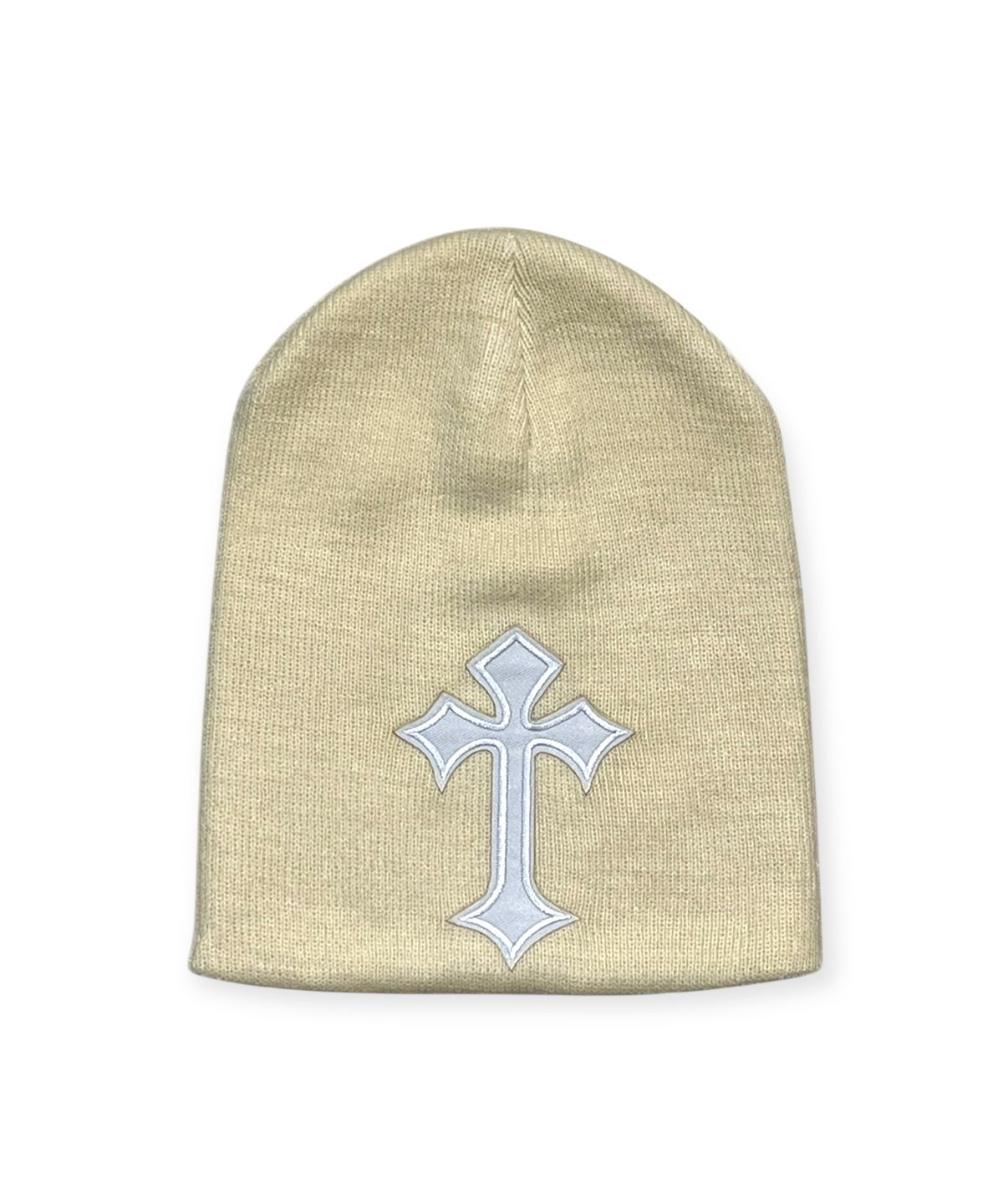 본슬리피(BORN SLIPPY) Cross Short Beanie (Ivory)