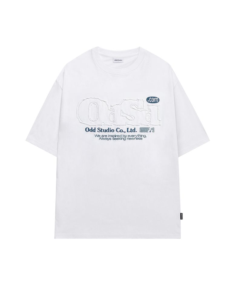 ODSD 피그먼트 데미지 티셔츠 - WHITE