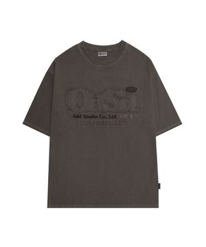 ODSD 피그먼트 데미지 티셔츠 - BROWN
