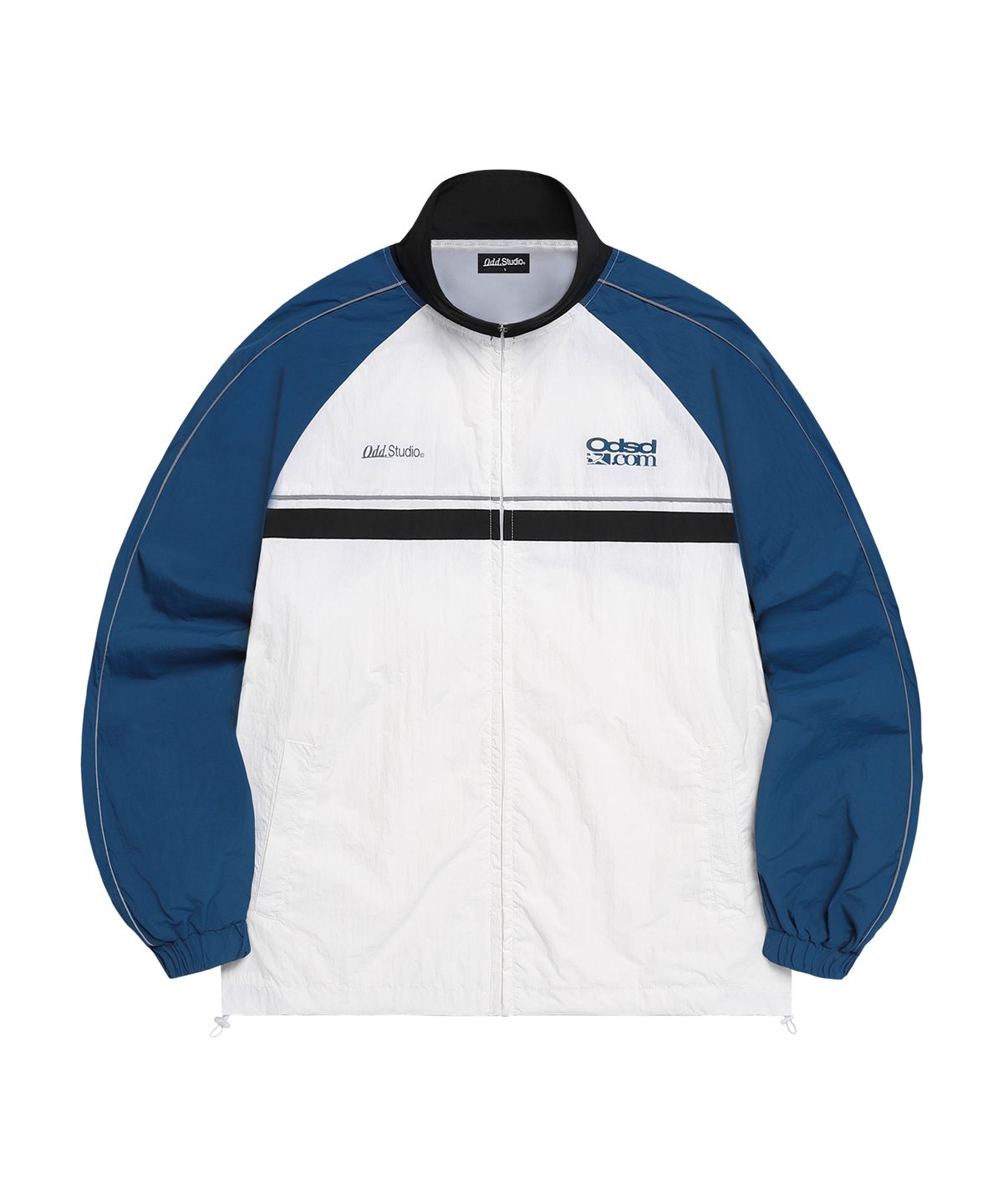 오드스튜디오(ODDSTUDIO) 스카치 파이핑 윈드브레이커 - WHITE / BLUE