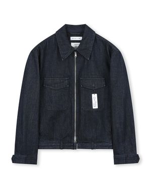 CONE MILL MILITARY ZIP-UP DENIM JACKET INDIGO