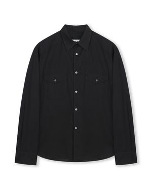 [비슬로우X데릭]STRIPE OFFICER SHIRT BLACK
