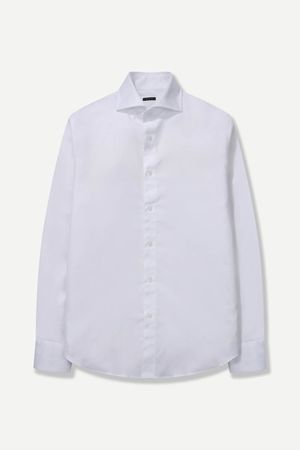 드레이프 실키 트윌 셔츠 화이트 BNESBA606WH