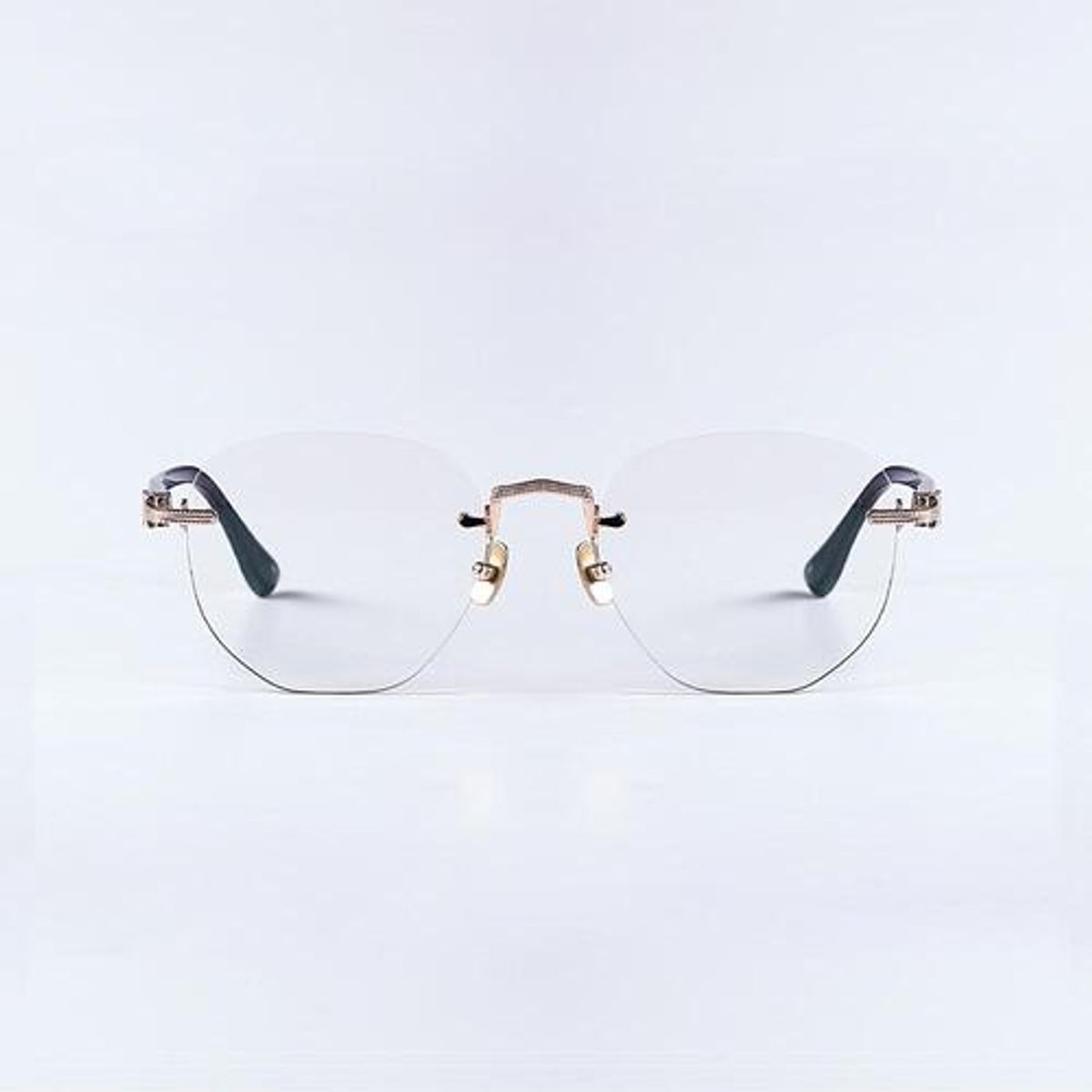 레이븐 티얼스(RAVEN TEARS) RAVEN  레이븐 블루라이트 렌즈 무테 안경 골드(블랙) 52mm  Col.2