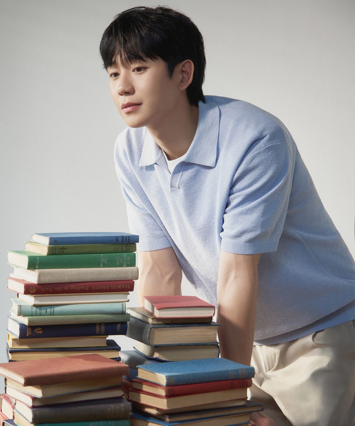 마인드브릿지(MINDBRIDGE) 린넨 라이크 카라 반팔 니트 - 4color
