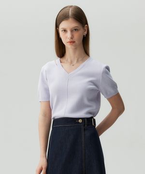 [COUTURE]브이넥 컷 아웃 니트 - 2color