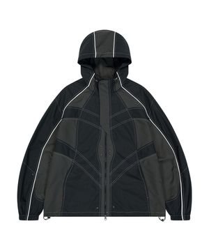 스플릿 윈드브레이커-블랙