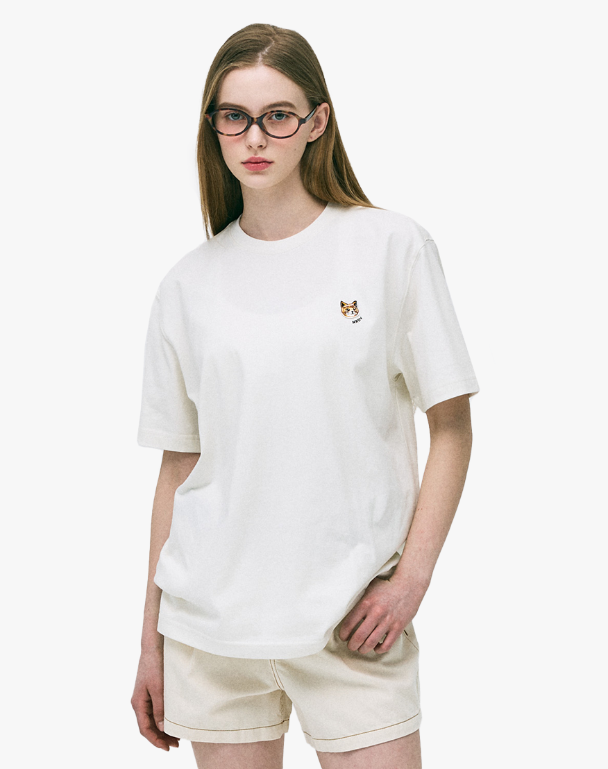 【NERDY】 Handsome Cat Wappen Short Sleeve T-Shirt /追跡付 MUSINSA公式 | NERDY Handsome Cat Wappen Short Sleeve T-Shirt