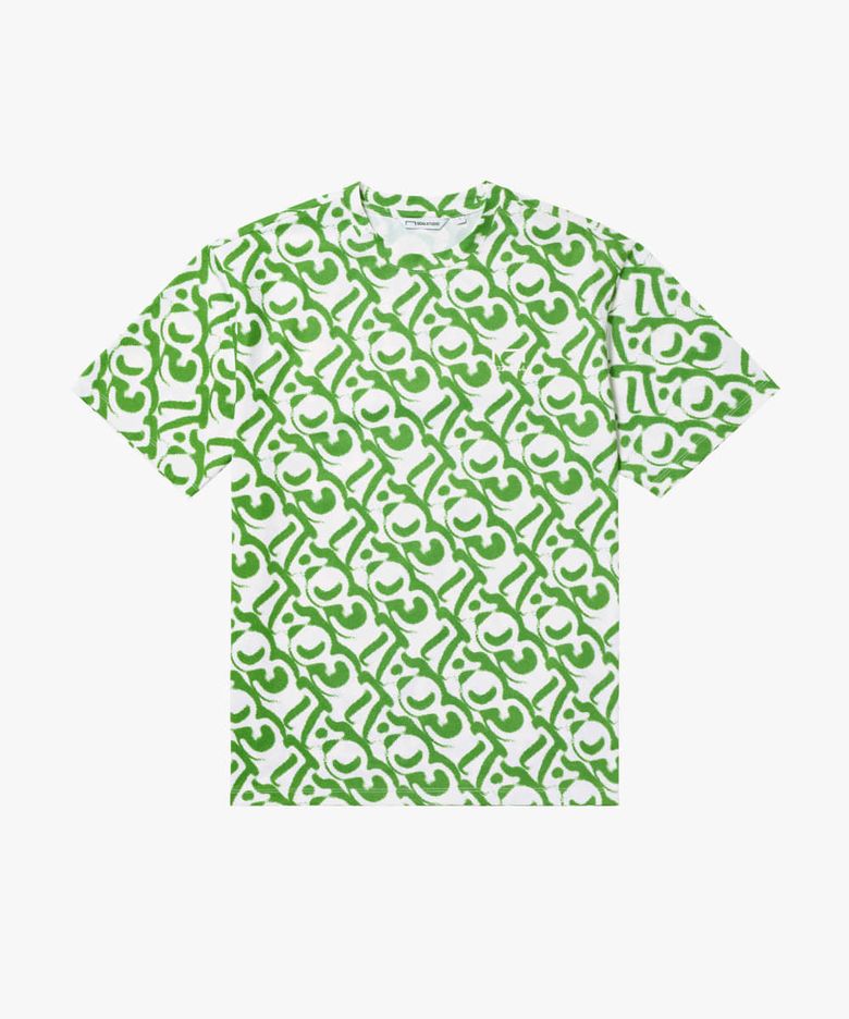 AIR DRY GRAFFITI LOGO TEE-GREEN