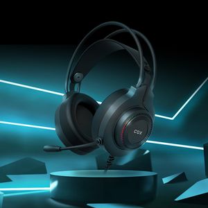 COX CH71 레인보우 LED 게이밍 라이팅 USB 헤드셋