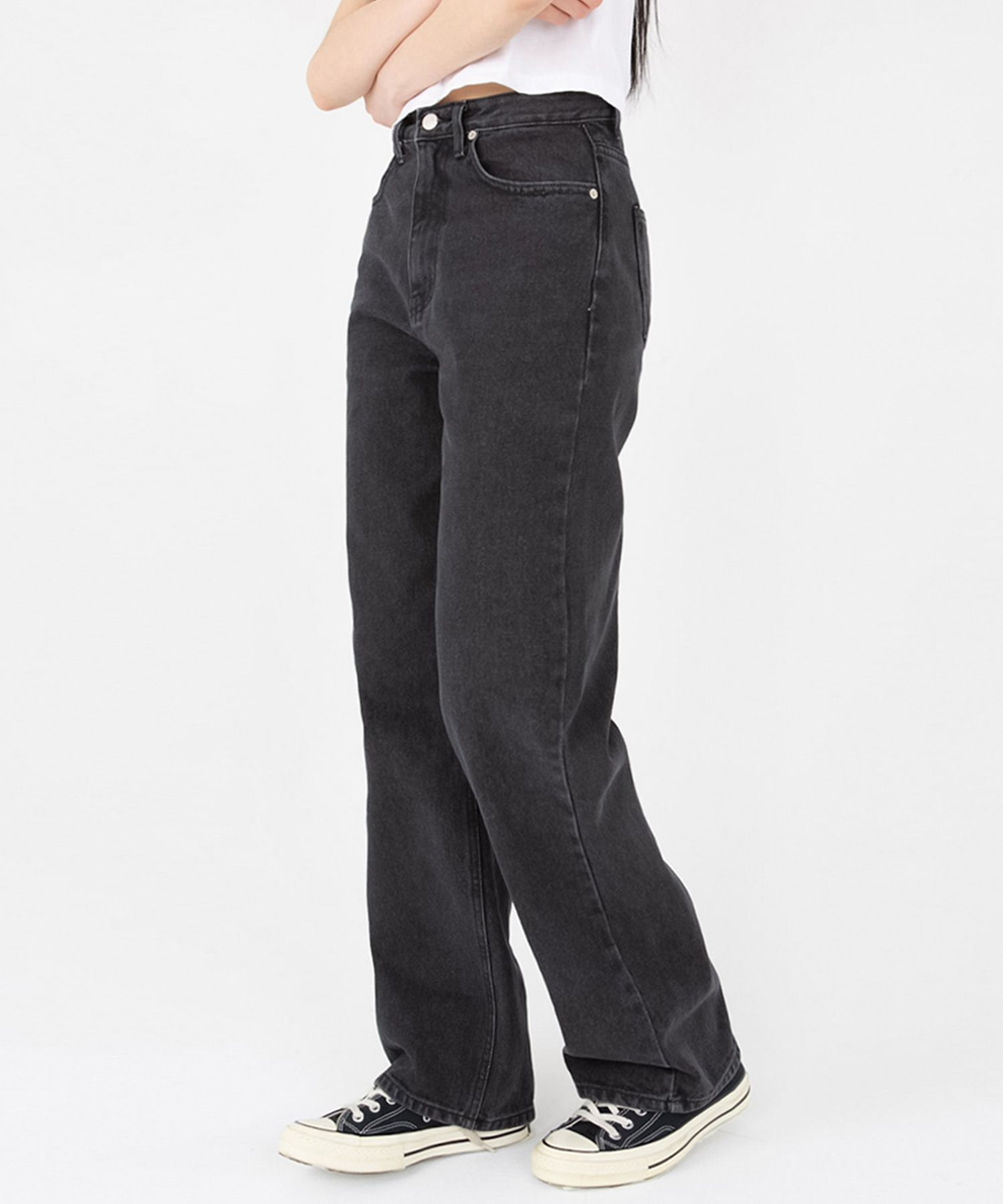 ★muahmuah★ WASHED WIDE DENIM PANTS BLACK MUSINSA | MUAHMUAH Washed wide denim pants [2 colors]