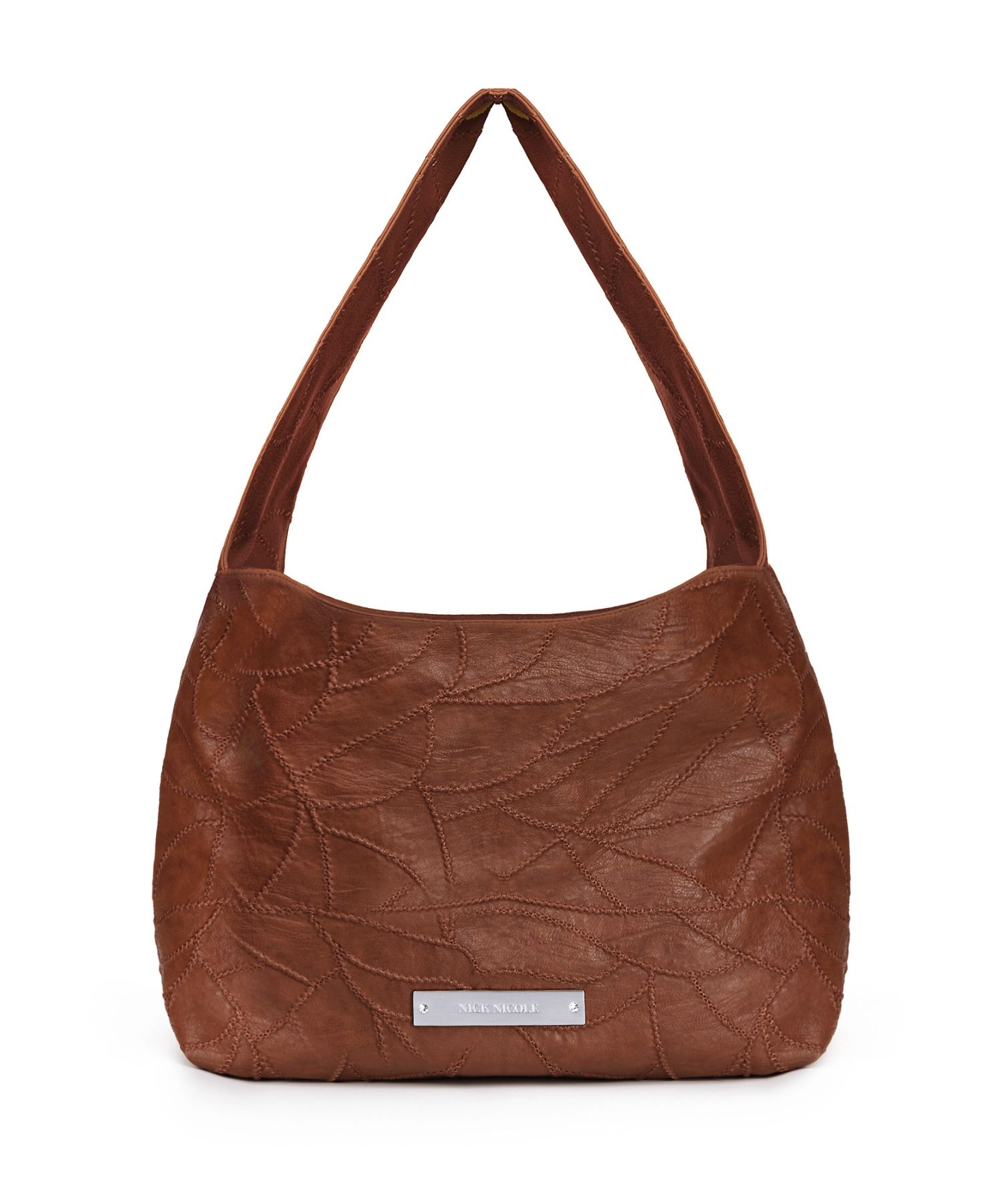 ★NlCK&NlCOLE★ LEATHER WRINKLE TOTE BAG_BROWN MUSINSA | NICK&NICOLE LEATHER WRINKLE TOTE BAG_BROWN
