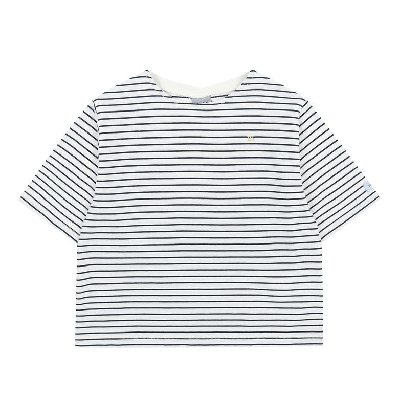 BZ18TS03BK 블랙 스트라이프 티셔츠