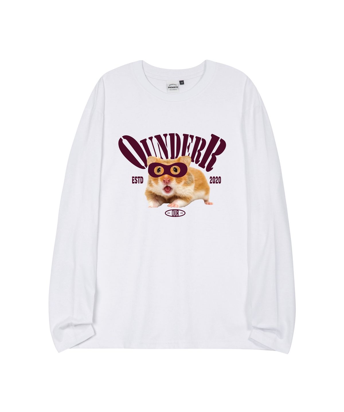 오언더알(OUNDERR) MASK_HAMSTER_오버핏_롱_슬리브 [화이트]