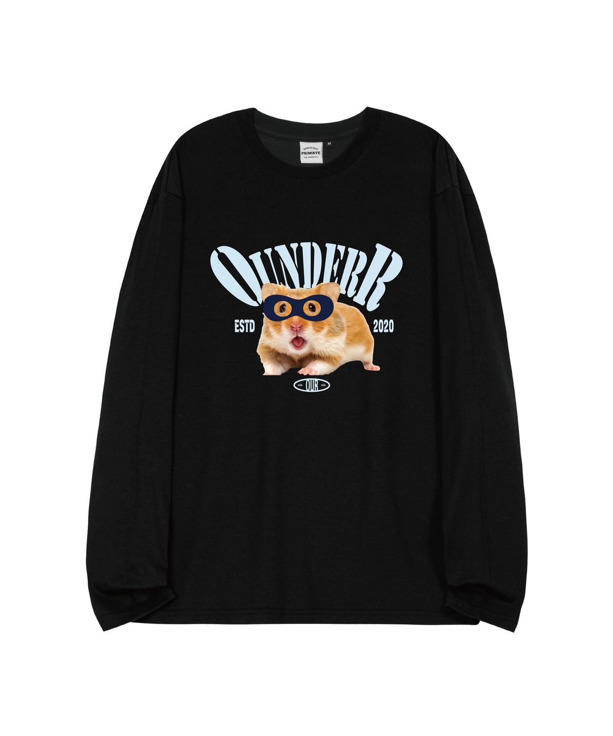 오언더알(OUNDERR) MASK_HAMSTER_오버핏_롱_슬리브 [블랙]