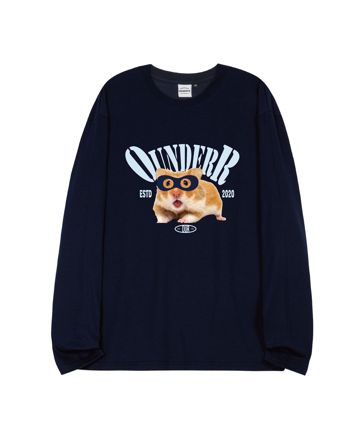 오언더알(OUNDERR) MASK_HAMSTER_오버핏_롱_슬리브 [네이비]