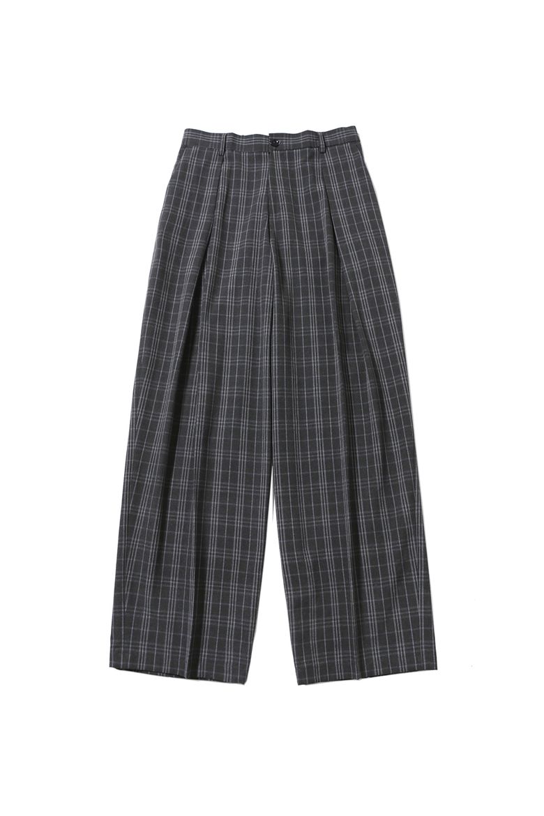 DRAPE STRIDE CHECK PANTS