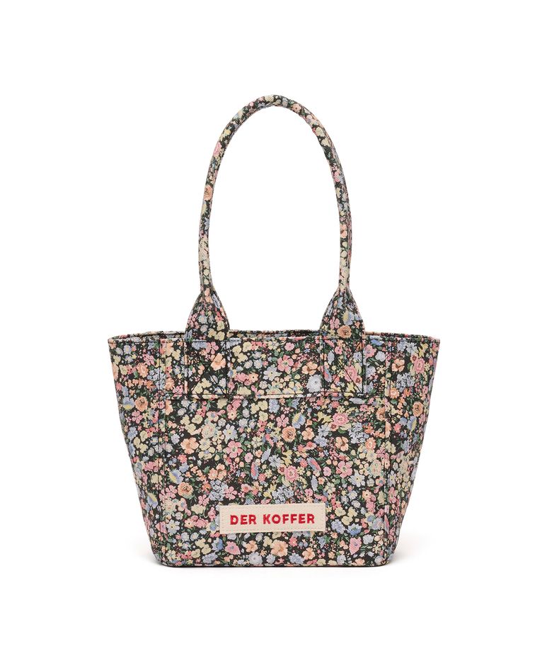 SHOPPER VINTAGE [FLOWER-BLACK]-MINI