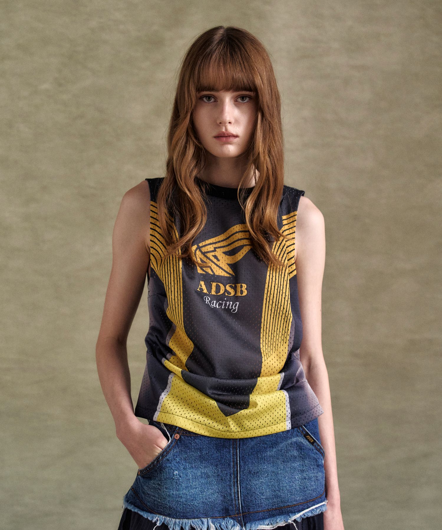 【ANDERSSON BELL】RACING REWORKED SLEEVELESS MUSINSA | ANDERSSON BELL FOR WOMEN Racing Reworked