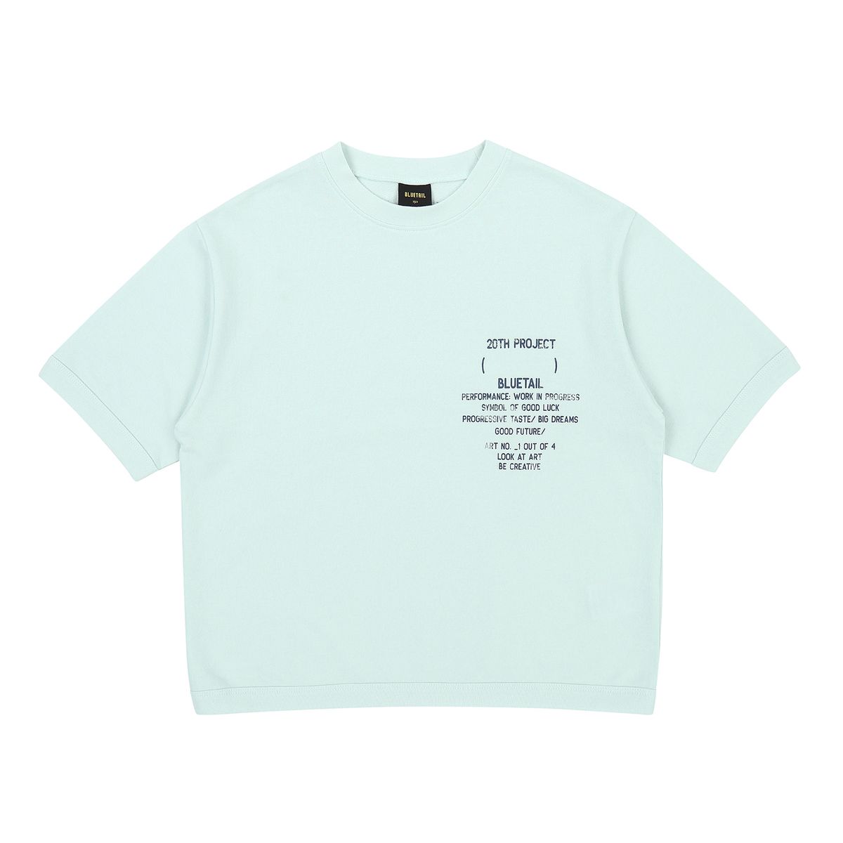 블루테일(BLUETAIL) AZA7TS03MT 민트 반팔 맨투맨 티셔츠