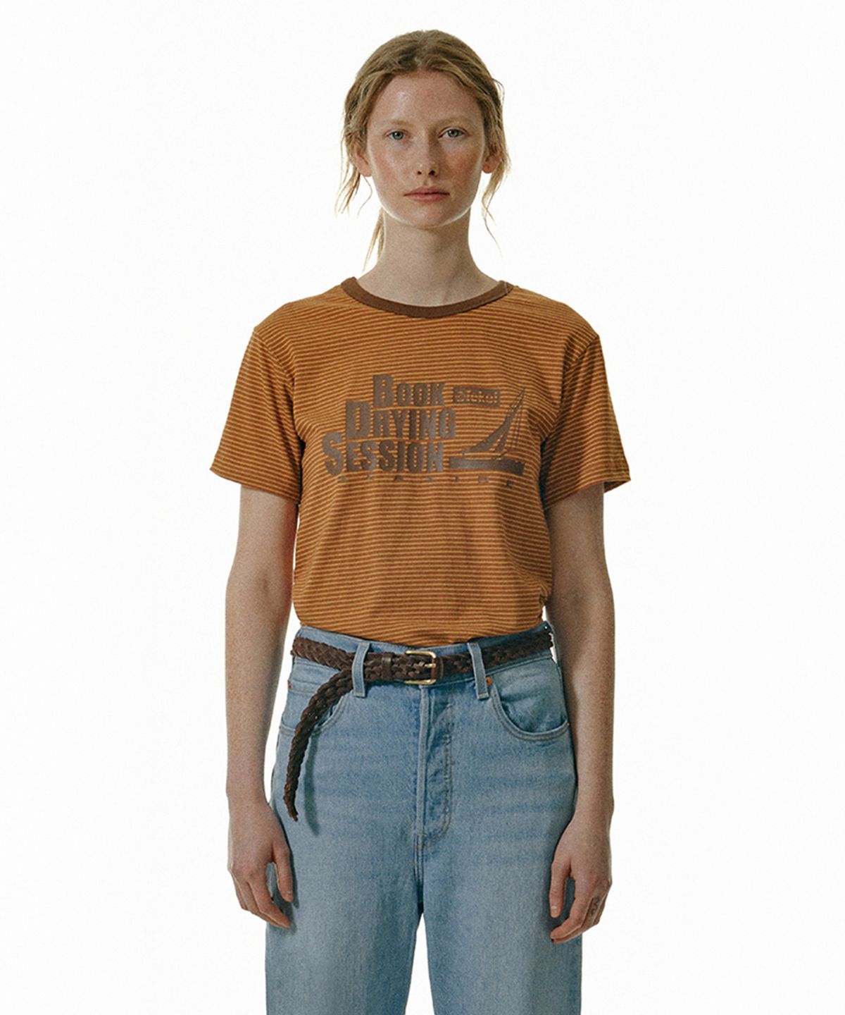 테켓(TEKET) Drying Stripe Tee Brown