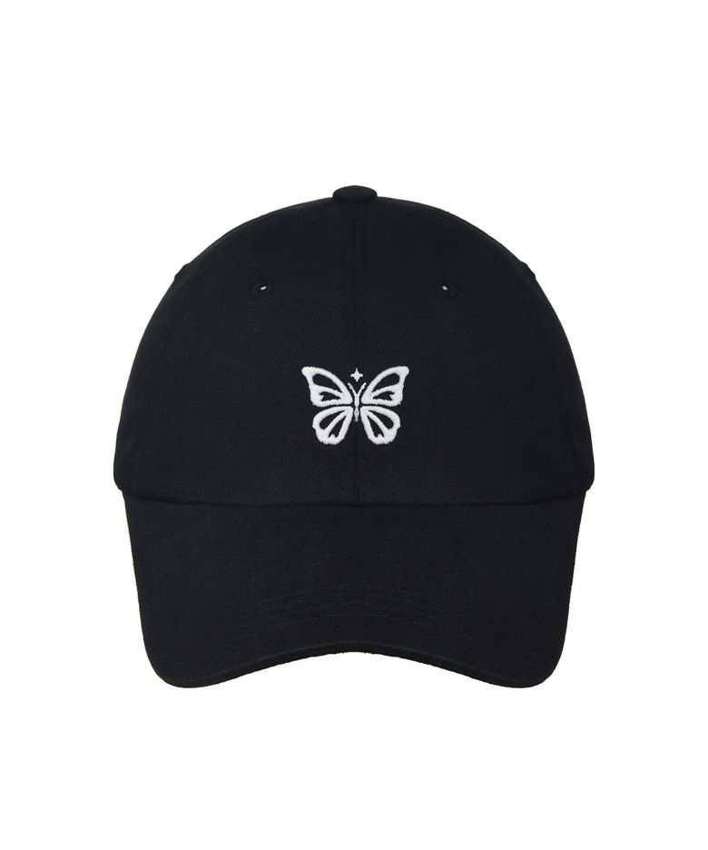 MINI BUTTERFLY BLINK BALL CAP_BLACK WHITE