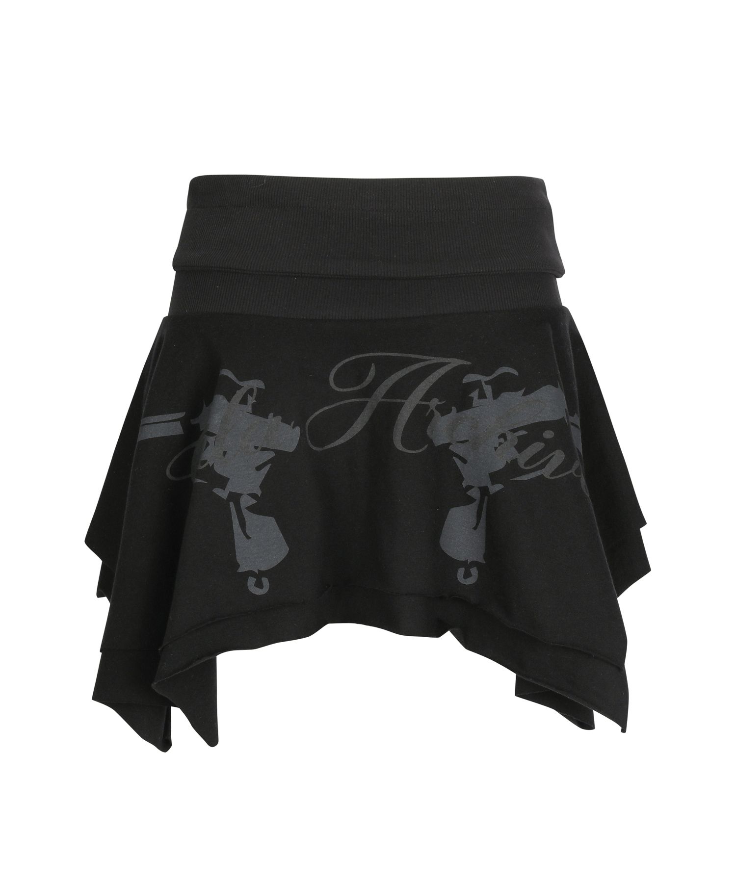 MUSINSA | GILAARCHIVE PISTOL FRILL LIP SKIRT_BK