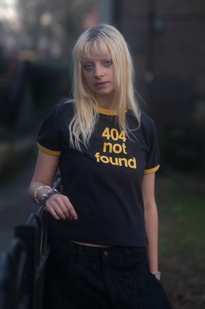 404 Not Found Ringer T-Shirt Navy Small Fit