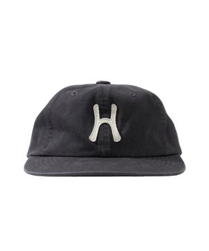 H Logo Cotton Relaxed Fit 6Panel Cap_Charcoal