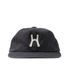 H Logo Cotton Relaxed Fit 6Panel Cap_Charcoal