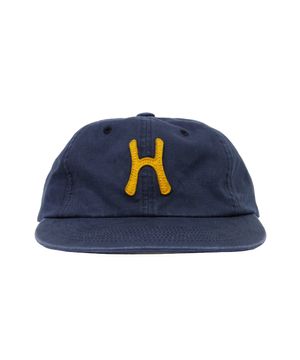 H Logo Cotton Relaxed Fit 6Panel Cap_Navy